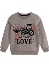 Heartwarming Loads of Love Tractor Fleece Sweatshirt For Girls